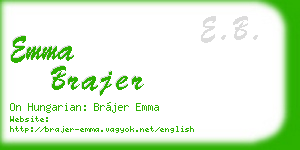 emma brajer business card